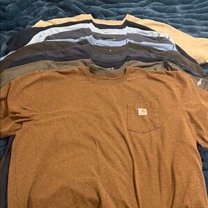 TEN Carhartt Men's Assorted Short Sleeve Tees 2XL BUNDLE - great work shirts.